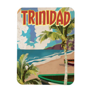 Trinidad cartoon travel poster magnet