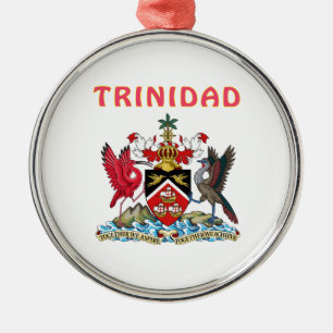 Trinidad Coat Of Arms Metal Tree Decoration
