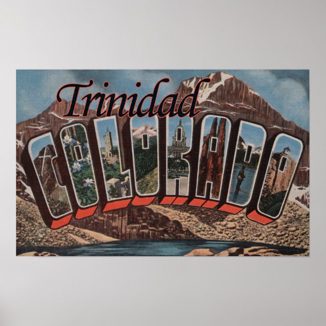 Trinidad, Colorado - Large Letter Scenes Poster (Front)