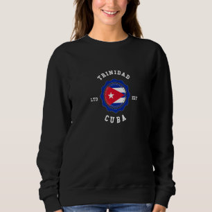 TRINIDAD Cuba Flag Badge Vintage Premium Sweatshirt