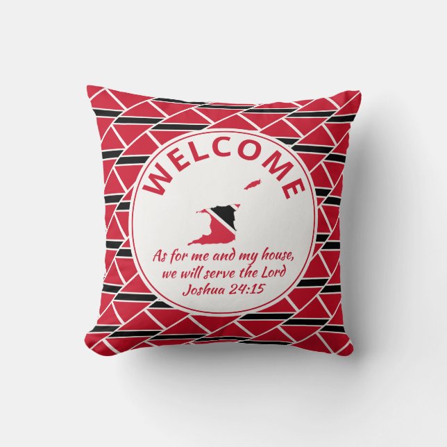 TRINIDAD Custom Christian Welcome Cushion (Front)