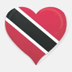 Trinidad dan Tobago love flag pride heart sticker