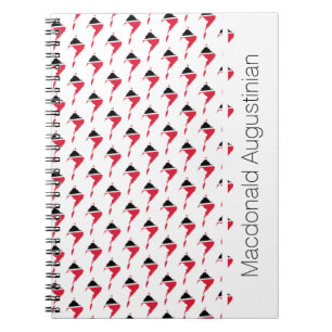 TRINIDAD FLAG Custom Add Name Notebook Journal