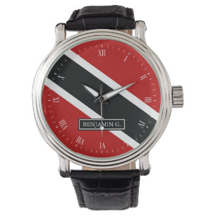 Trinidad Flag Custom Name Watch