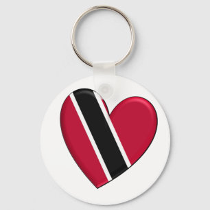 Trinidad Heart Flag Key Ring