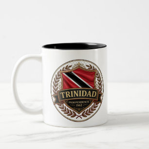 Trinidad Heritage Crest Caribbean Pride Two-Tone Coffee Mug