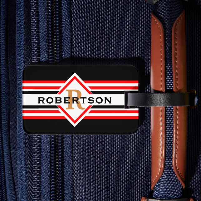 Trinidad / Monogram / Intitial / Name Luggage Tag (Back Insitu 2)