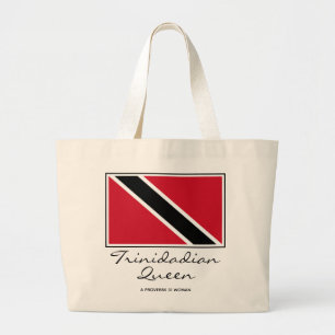 TRINIDAD QUEEN   Personalised   Patriotic Flag Large Tote Bag