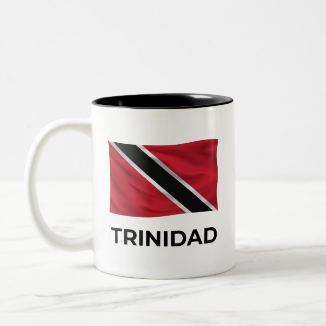Trinidad Simple Flag | Everyday Pride Two-Tone Coffee Mug (Left)
