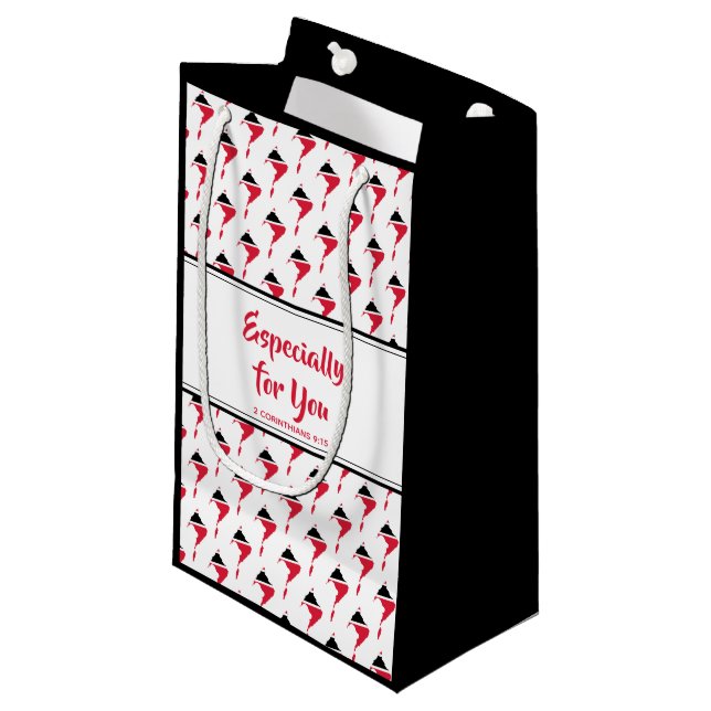 TRINIDAD TOBAGO Christian Custom Celebration Party Small Gift Bag (Front Angled)