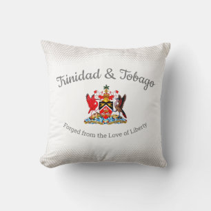 Trinidad & Tobago Coat of Arms with Dot Pattern Cushion
