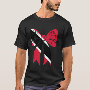 Trinidad & Tobago Coquette Bow Girl Pride Trinidad T-Shirt