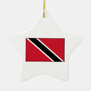 Trinidad & Tobago Flag Ceramic Tree Decoration