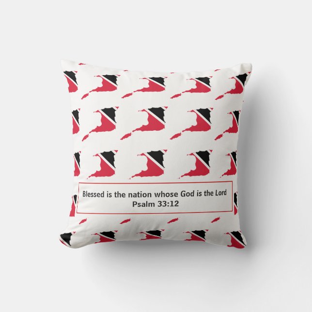 TRINIDAD & TOBAGO Flag Christian Scripture Cushion (Front)