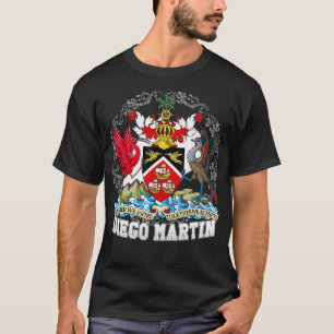 Trinidad Tobago Flag Emblem Diego Martin Crest  T-Shirt