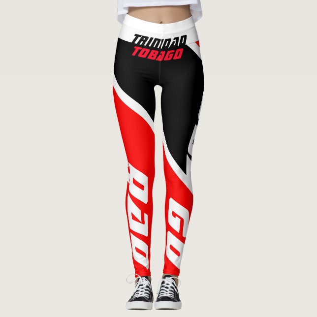 TRINIDAD TOBAGO FLAG LEGGINGS BY. HAVIC ACD (Front)