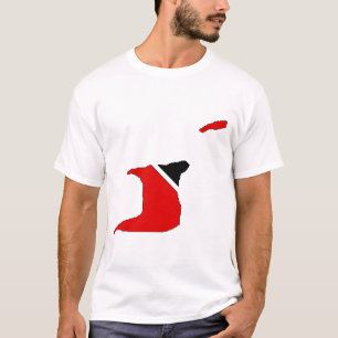 Trinidad Tobago flag map T-Shirt