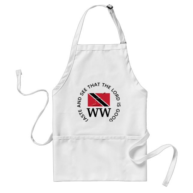 TRINIDAD TOBAGO Flag MONOGRAM Customised Scripture Standard Apron (Front)