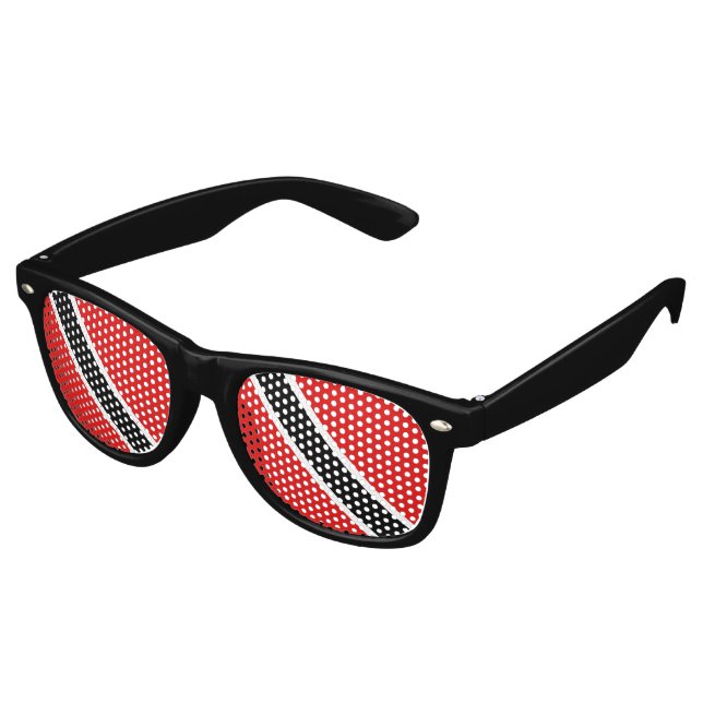 Trinidad & Tobago Flag Retro Sunglasses (Angled)