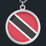 Trinidad & Tobago Flag Silver Plated Necklace<br><div class="desc">Trinidad & Tobago Flag; Trinidadian,  Tobagonian</div>