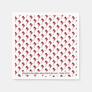 TRINIDAD & TOBAGO Map Personalised Scripture Paper Napkin