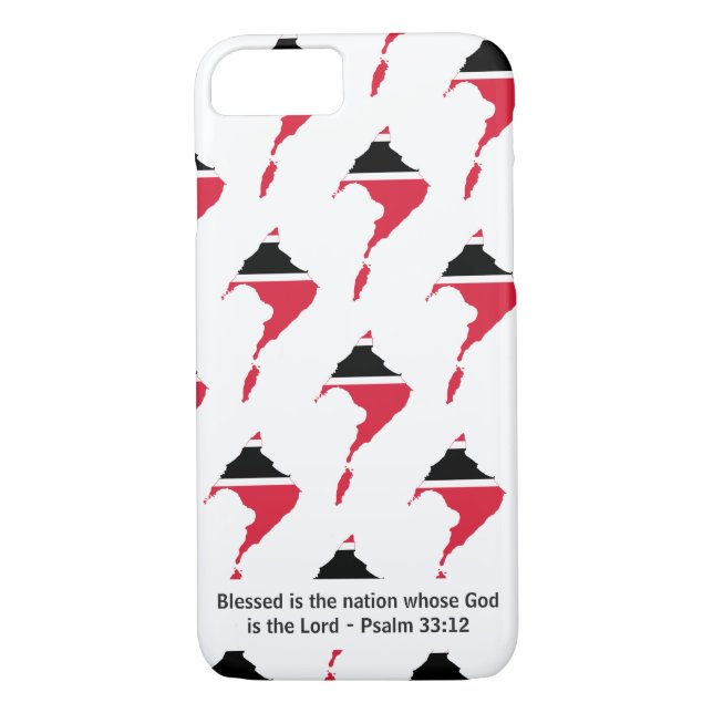 TRINIDAD & TOBAGO Patriotic Christian Scripture Case-Mate iPhone Case (Back)