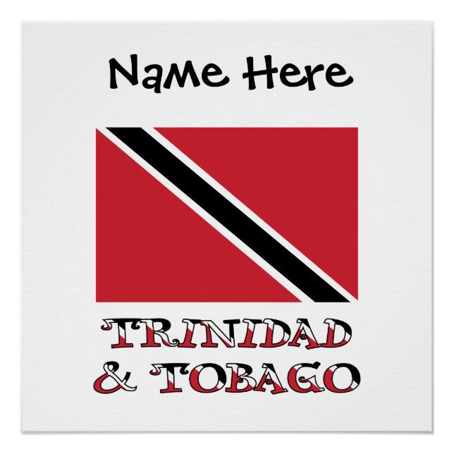 Trinidad-Tobago Trinidad Flag Personalised  Poster (Front)
