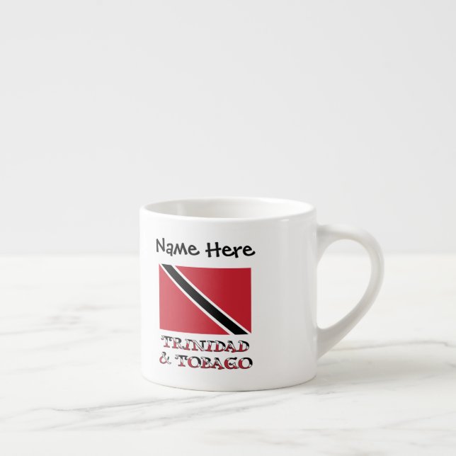Trinidad/Tobago Trinidadian/Tobogán Flag Personal Espresso Cup (Right)
