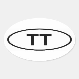 Trinidad & Tobago "TT" Oval Sticker