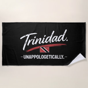 Trinidad Unapologetically Pride BLACK Beach Towel