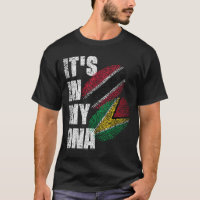Trinidadian And Guyanese Mix DNA Flag Heritage