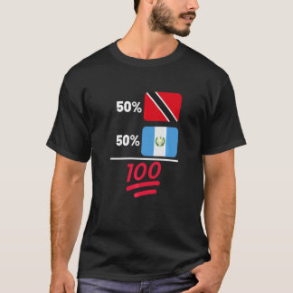 Trinidadian Plus Guatemalan Mix Flag Heritage T-Shirt