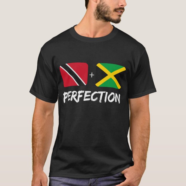 Trinidadian Plus Jamaican Perfection Mix Heritage  T-Shirt (Front)