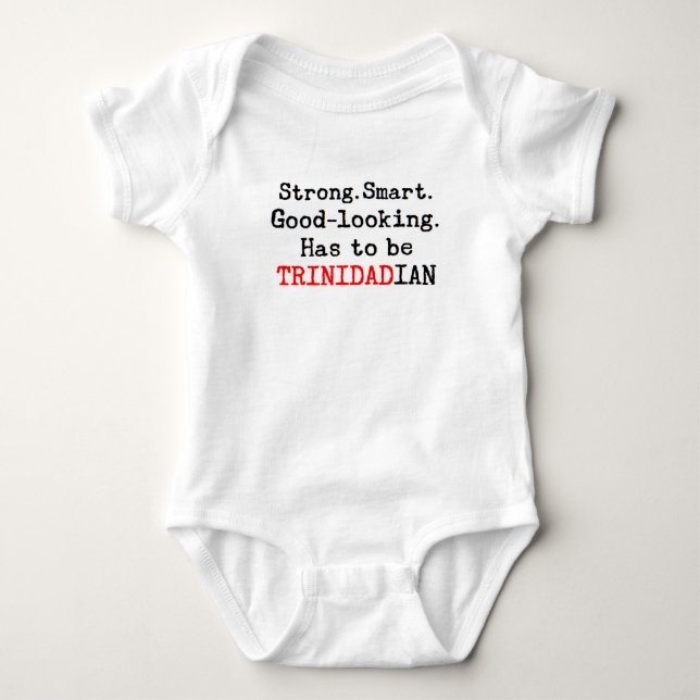 trinidadian strong baby bodysuit (Front)