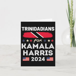Trinidadians For Kamala Harris 2024 Trinidad And T Card