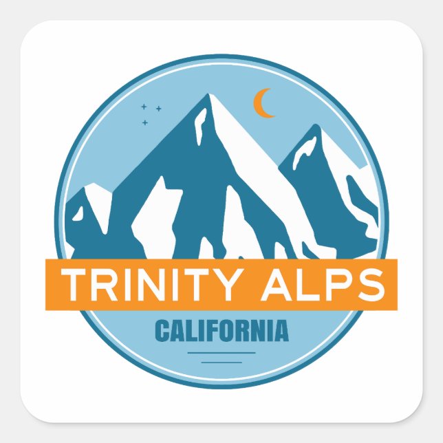 Trinity Alps California Square Sticker (Front)