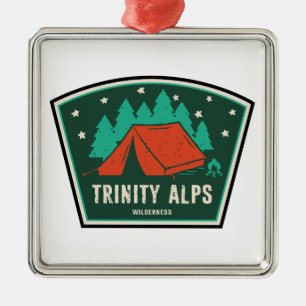 Trinity Alps Wilderness California Camping Metal Tree Decoration
