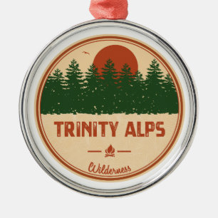 Trinity Alps Wilderness California Metal Tree Decoration