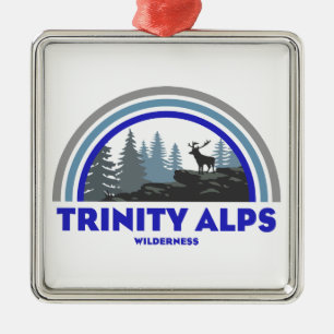 Trinity Alps Wilderness California Rainbow Deer Metal Tree Decoration