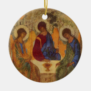 Trinity Angels At Mamre Ceramic Tree Decoration