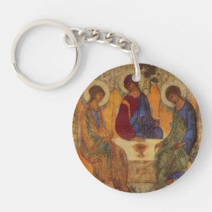 Trinity Angels At Mamre Key Ring