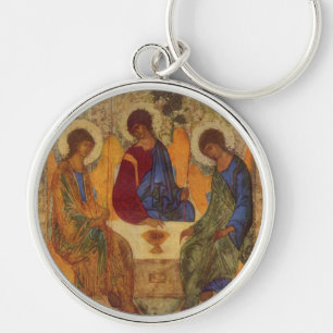 Trinity Angels At Mamre Key Ring