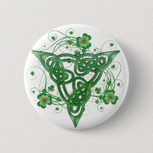 Trinity Celtic Clovers 6 Cm Round Badge