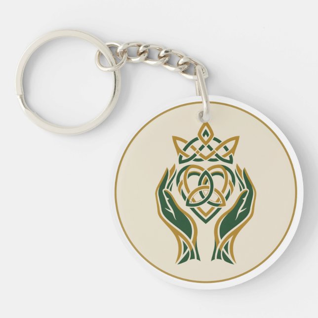 Trinity Heart Claddagh Key Ring (Front)