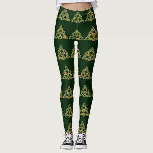 Trinity Knot Green Leggings