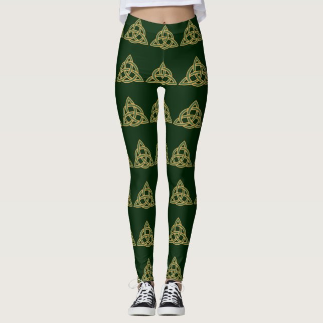 Trinity Knot Green Leggings (Front)