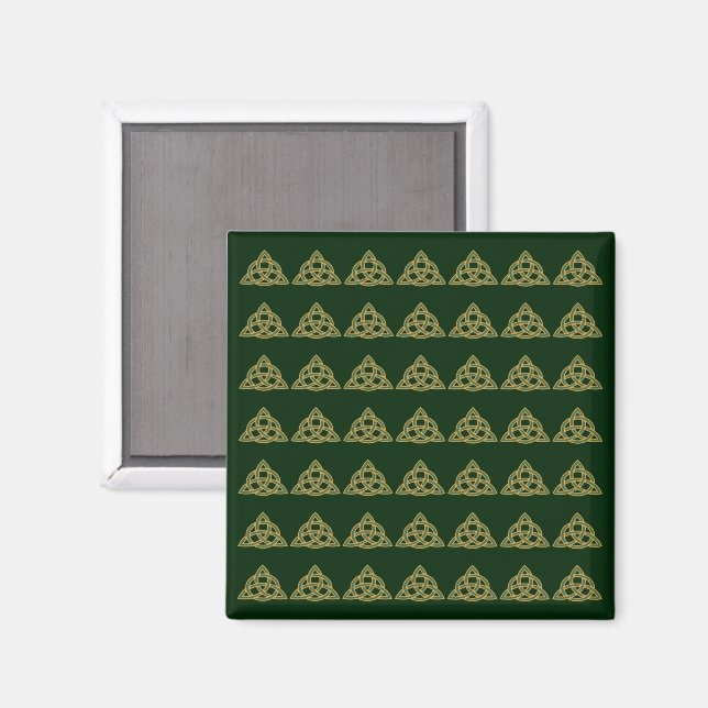 Trinity Knot Green Magnets (Front/Back)