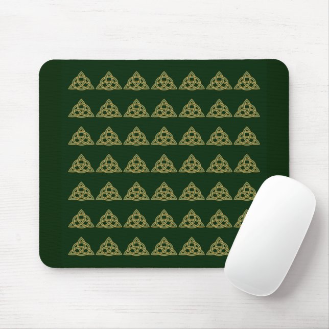Trinity Knot Green Mouse Pad (With Mouse)