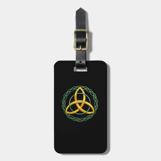 Trinity Knot Triquetra Celtic Symbol Luggage Tag (Front Vertical)
