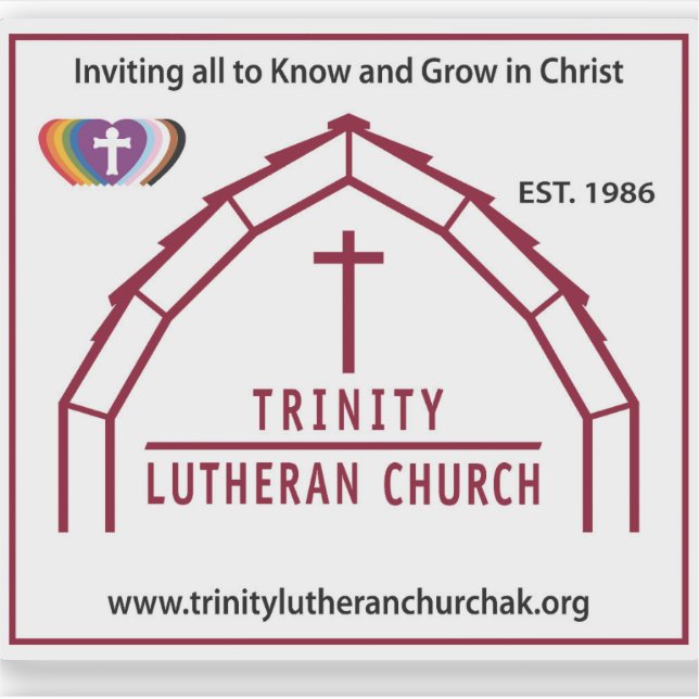 Trinity Logo Sticker  (Front)